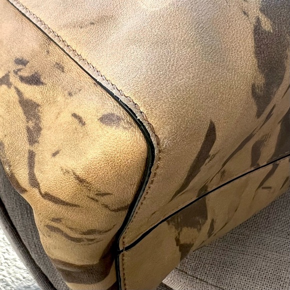 Moschino Leather Recycle Drawstring Bag Tote With Shoulder Strap - Picture 6 of 14